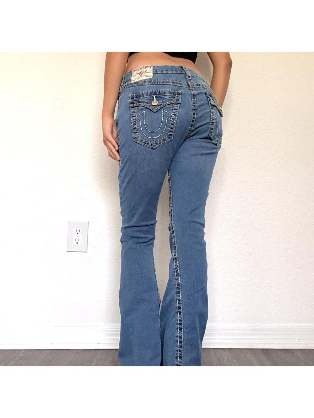 Y2K True Religion Joey low rise flare jeans